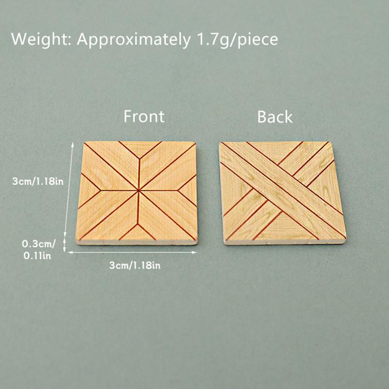 5Pcs/Set Miniatures Dollhouse Floor Sticker Floor Tiles Wallpaper Doll Model Kitchen Bathroom Diy Decoration