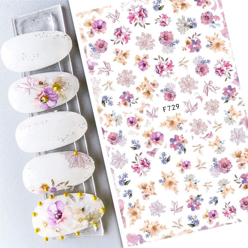 Zurück Kleber Aufkleber 3D Nagel Aufkleber Schwarz Weiß Geometrische Zeichnungen Designs Nagel Aufkleber Dekoration Für Nail Art Schönheit