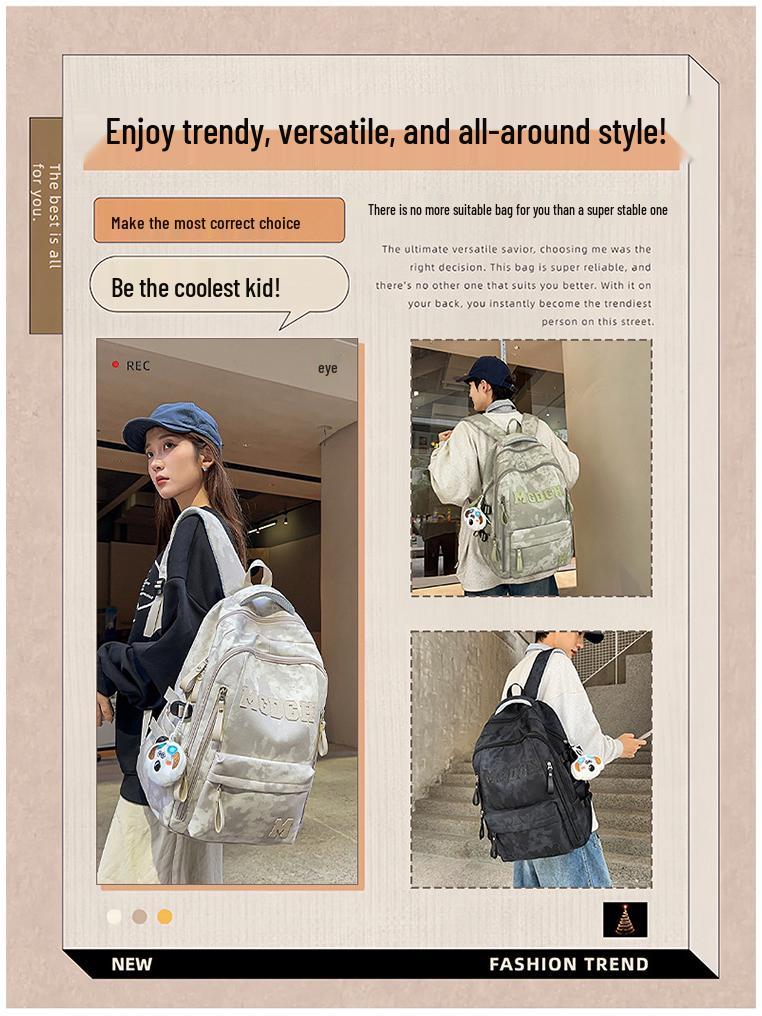 Lightweight Cross-Border Couple's Fashion Backpack - Versatile for Travel and Commuting