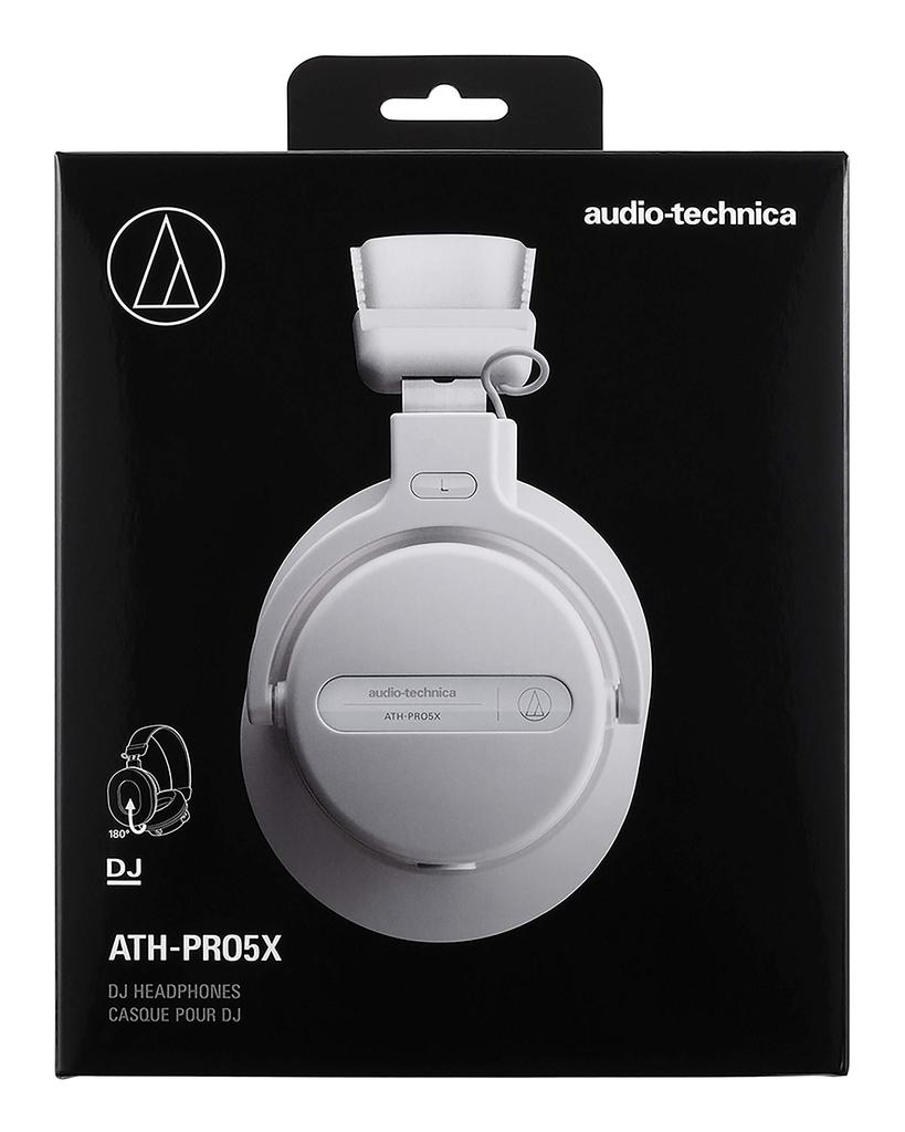 Audio-technica DJ Headphones, White, ATH-PRO5X WH