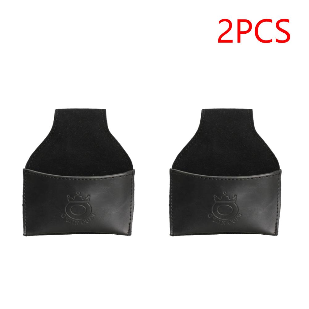 1-5PCS Black Billiards Leather Pouch Chalk Holder Pouch with Clip Pool Snooker Chalk Holder Accessories 9.5*5cm