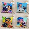 True R-Rainbow Kingdom Cushion Cover Silky Short Plush Double-Sided Printed Pillow Case for Sofa All Seasons Home Decor Gift