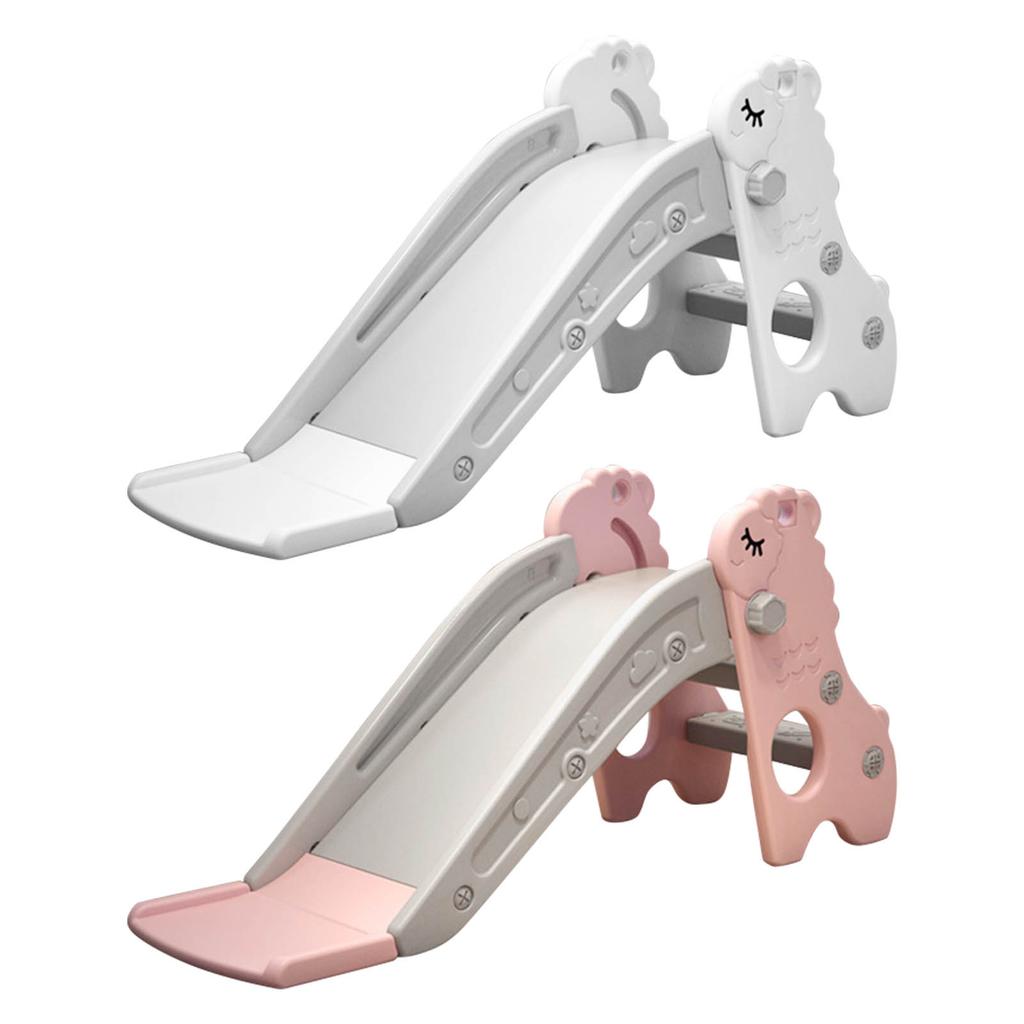 Kids Indoor Sliding Slide Freestanding Folding 2 Stairs Stable Base Climber Play Slide for Toddlers Children Climber Play Slide