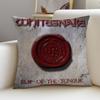 Rock WWhitesnakeS Cushion Cover Breathable and Skinfriendly Linen Pillowcase Square Removable and Washable Cushion
