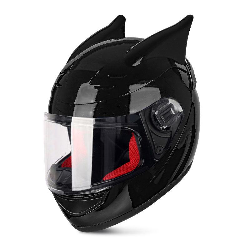 Universal Full Face Motorcycle Helmet with Dragon Horn for Men & Women