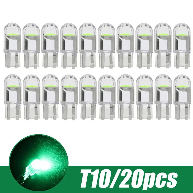 20Pcs Universal T10 COB LED Car Light Bulbs 12V Car Reading Lamp License Plate Signal Lamp Bulbs Car Interior Lights Accessories