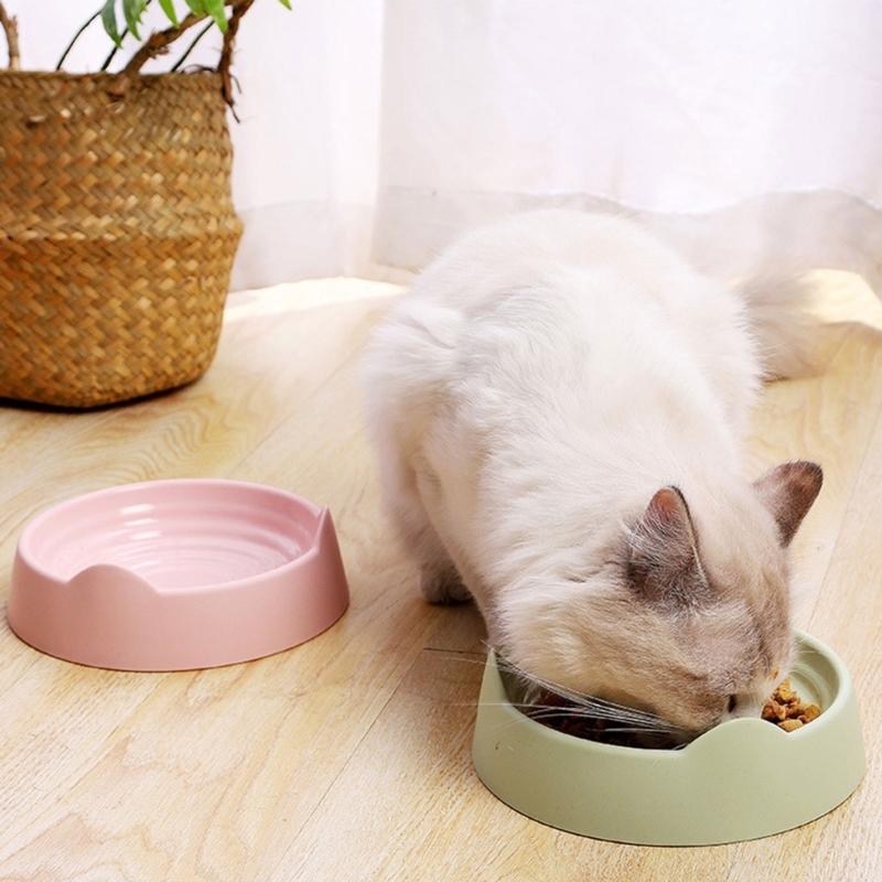 Pet Food Bowl 3-D Cat Ear Dog Food Bowl Pet Feeding Bowl Dog Food Storage Bowl Anti-Skid Stable Base Dogs Pet Dishware
