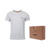 Burberry Men War Horse Embroidered Round Neck Short Sleeve T-shirt Grey 80038301