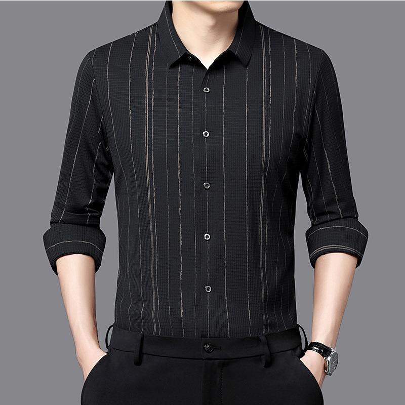 Spring and Autumn New Men's Long Sleeve Shirt Business Shirt Men's Trendy Casual One Piece
