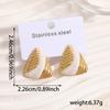 New French retro fashion stainless steel stud earrings ins personalized design earrings ear jewelry