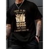 European Sizes Men's T - Shirt - Creative Pattern and Text Printed T - Shirt