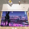 C-Cyberpunk S-SamuraiS Entrance Door Mat Washable Non-Slip Living Room Sofa Chairs Area Mat Kitchen Welcome Doormat