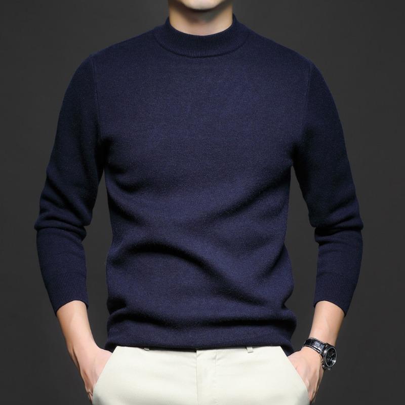 Men’s Slim Fit Solid Mock Neck Sweater