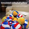 Seat Cushion Soft Furry Fabric Sports Throw Pillow Realistic Volleyball Shape Stuffed Cushion For Work Home Relaxation
