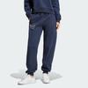 Adidas Signature Print Fleece Joggers Fashion Comfortable Loose Fit Knit Sports Pants Women Joggers Legendary-Ink-Blue IY1473