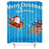 TU Christmas Santa Claus Reindeer Shower Curtain Festive Holiday Bathroom Decor Set Waterproof XMas Pattern Home Textile Gift