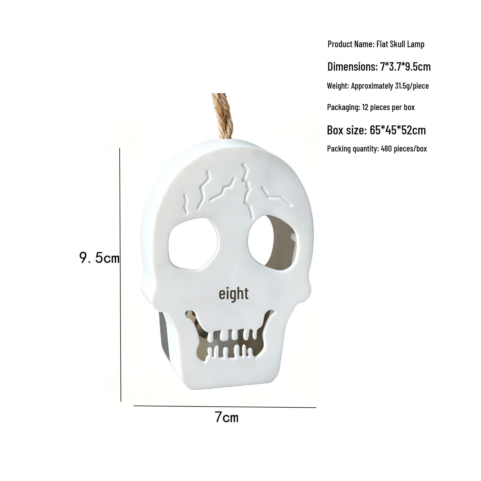 Halloween Skull and Pumpkin Atmosphere Lamp - Scary Skeleton Night Light Ornament