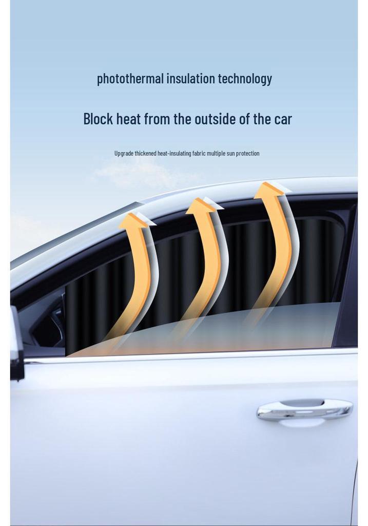 Children's Sunshade Car Window Curtains - Rear Seat Privacy & Sun Protection for Sedans