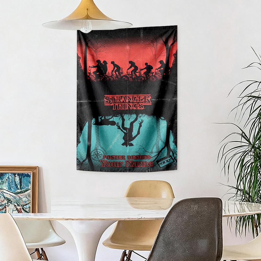 Stranger Things Custom Wall Tapestry Gift Personalized Tapestry Smooth Polyester Perfect for Bedroom Wall Four Seasons Decor Housewarming Gift