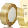 1 Pieces of Gold Ribbon, Luxurious Glossy Gift Packaging Ribbon, Suitable for Gift Packaging, Wedding, Birthday Decoration