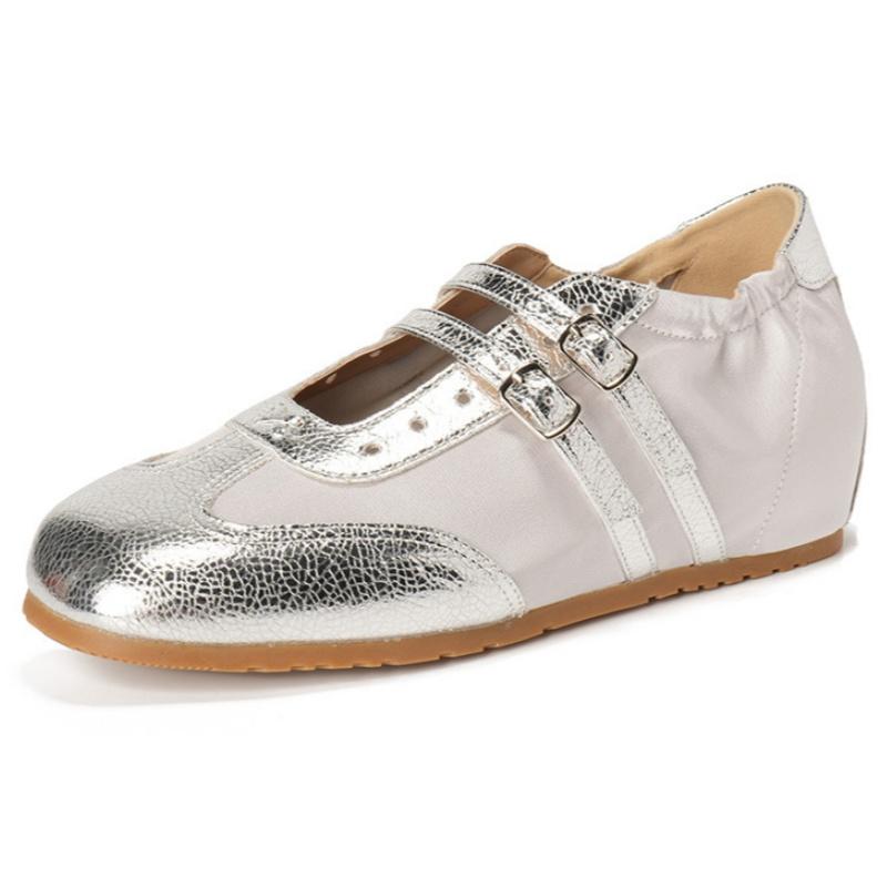 Fashion Ballet Flat Shoes 2025 Summer Breathable Soft Women Sneakers Mary Jane Fashion Forest Style Flat Sneakers Casual Flat Shoes