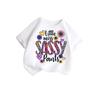 Girls' Fashionable Short-sleeved T-shirt For Summer, Children's Casual Loose Top