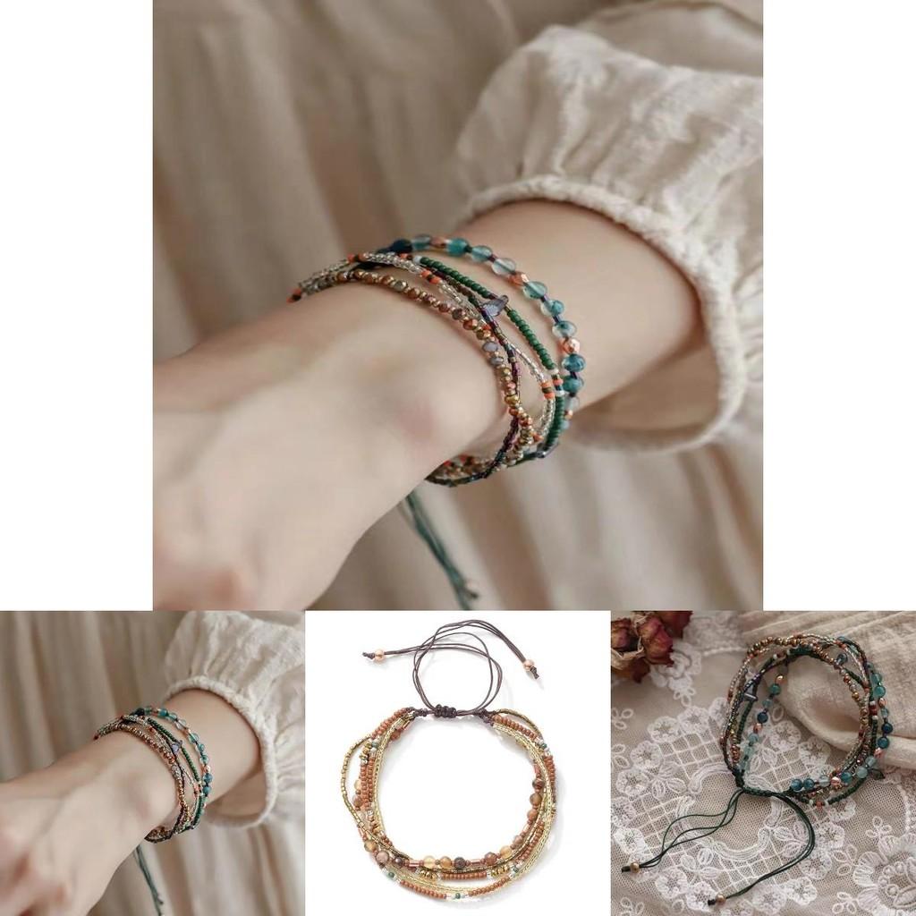 Bohemian Handcrafted Adjustable Bracelet For Women Colorful Summer Ethnic Beads