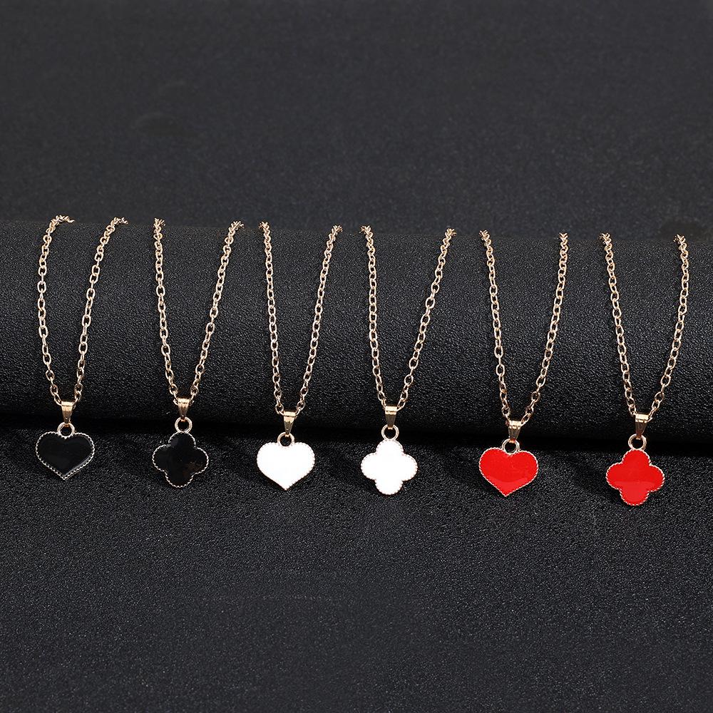 Gossip Girl-Inspired Four-Leaf Clover and Heart Necklace