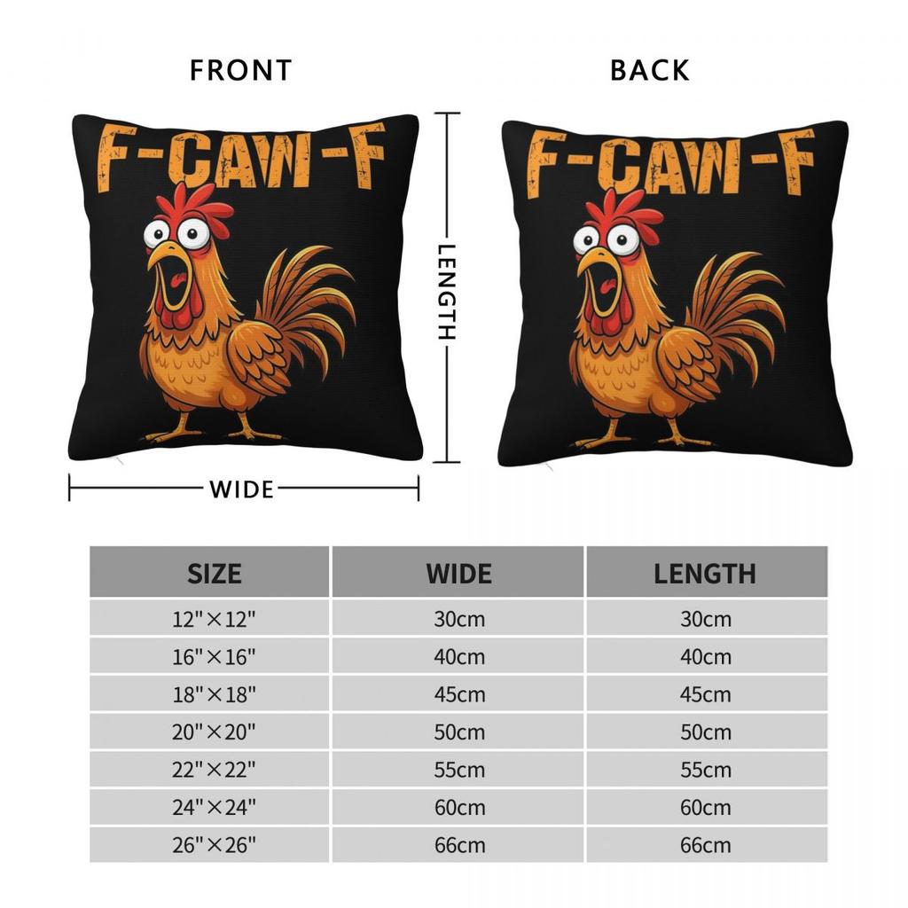 New Style Bed Funny F-Caw-F Chicken FCAWFDecoration Pillowcases Merch Pillow Covers Square Multiple Sizes