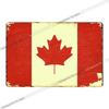 American Canada National Flag Wall Decoration Tin Sign Vintage Country Flag Metal Plaque Childrens Room Decor xcm