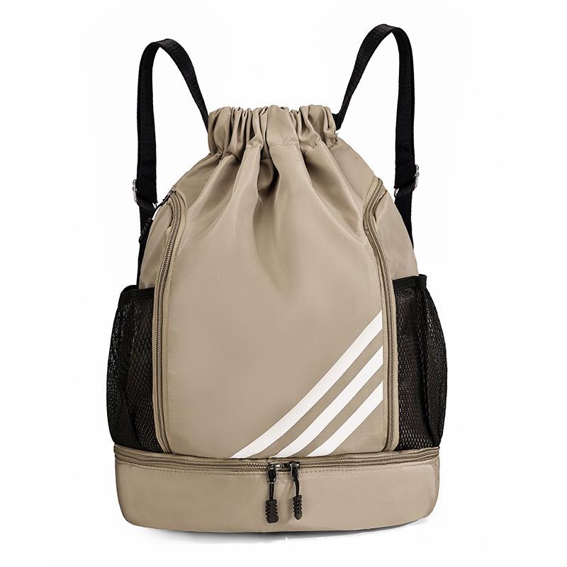 Large Capacity Drawstring Sports Backpack with Dry-Wet Separation for Basketball, Running, Mountaineering, and Swimming
