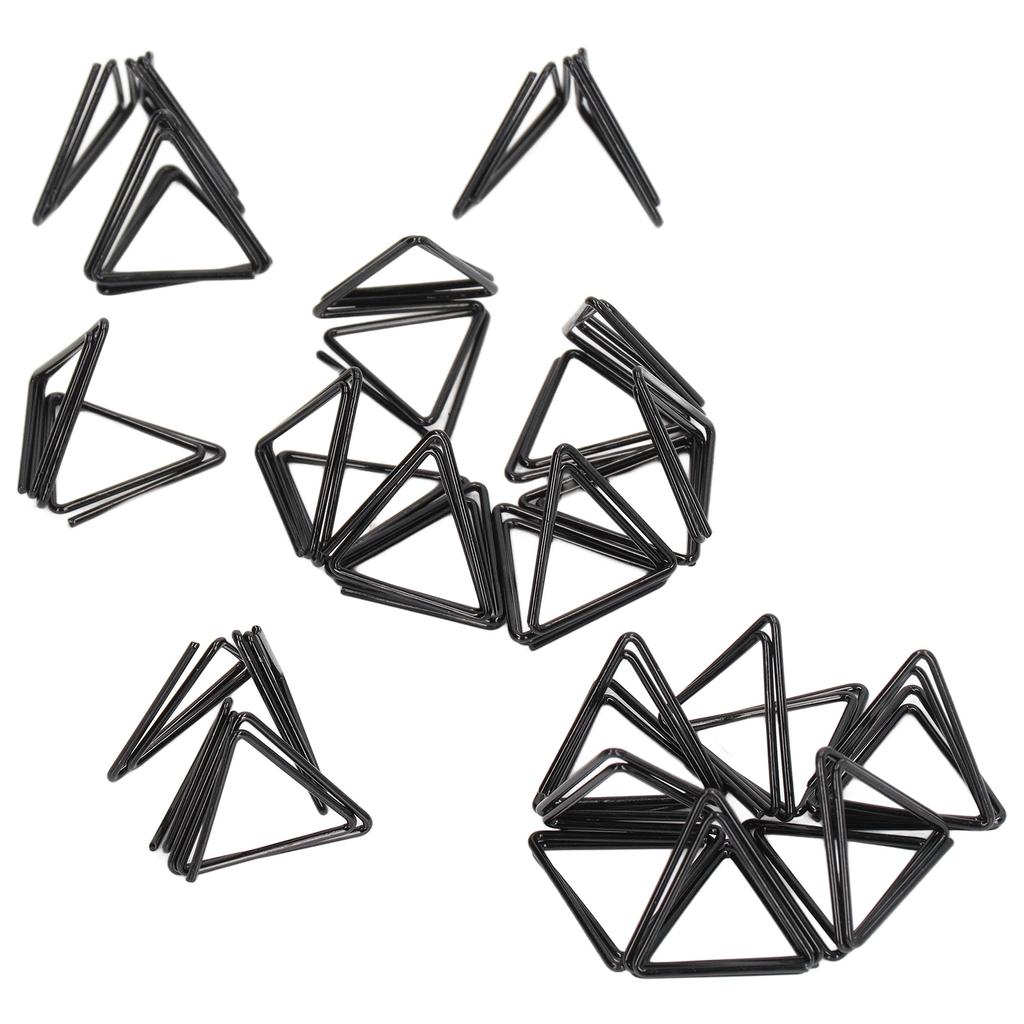 100 buc agrafe triunghiulare pentru hârtie, design triunghiular metalic rezistent la rugină, agrafe drăguțe pentru notițe