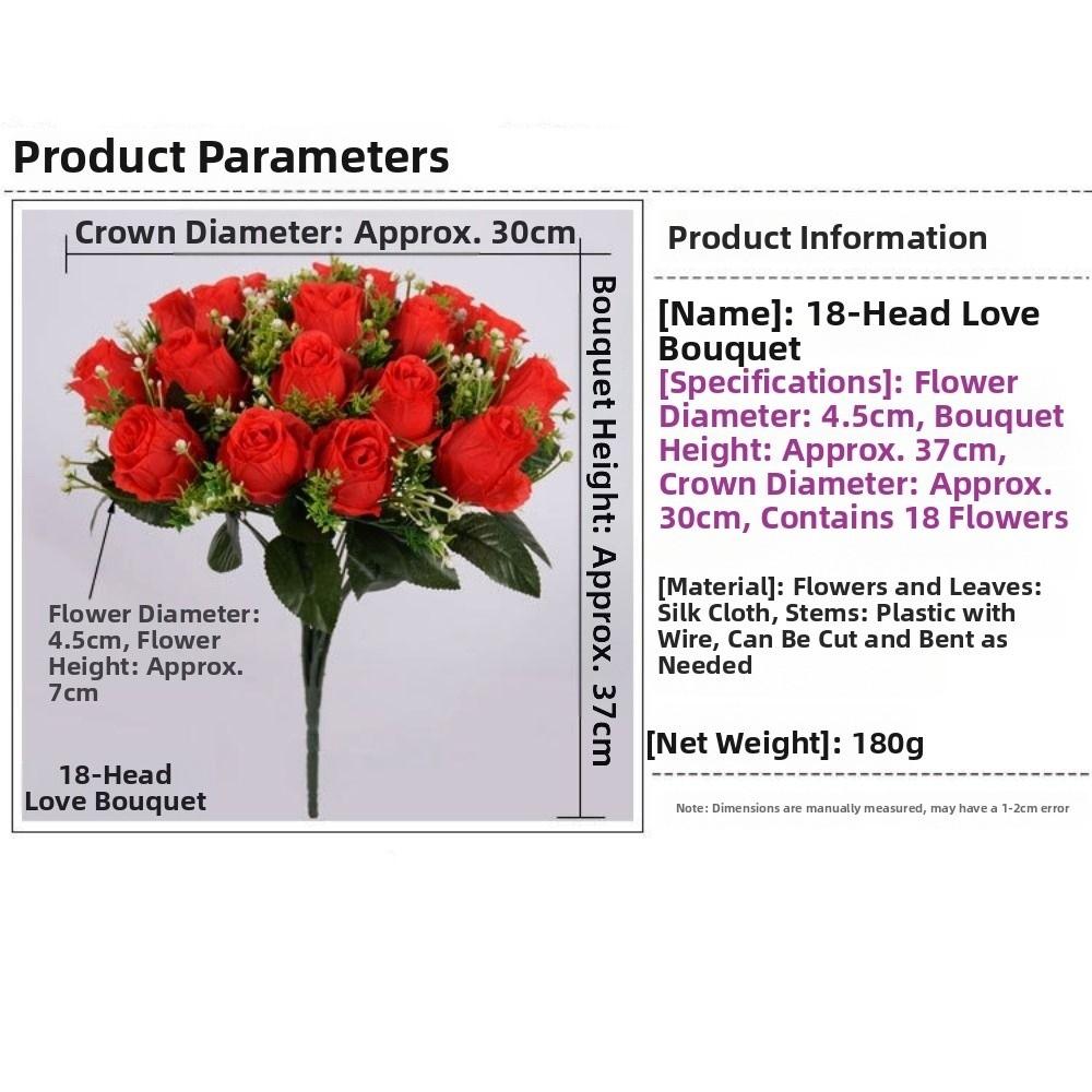 10 Färger Äkta Glad Blomma Mini Kristallgräs Bukett Ny Naturlig Simulerad Ros Hem Dekorativ