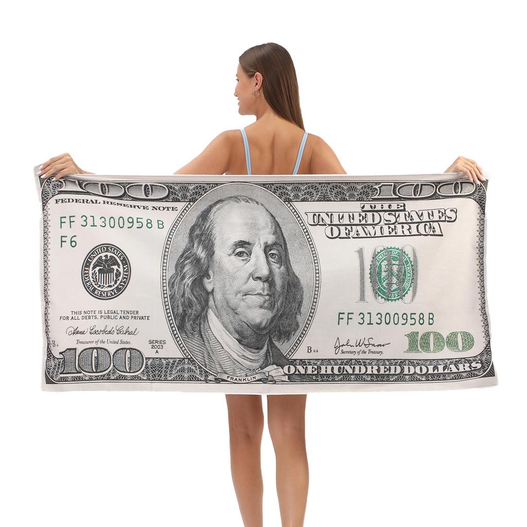 European and American Yuan Microfiber Beach Towel Custom Digital Printing Enlarged Towel Bath Towel 70 * 140CM Microfiber