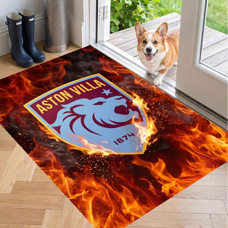 Soft Floor Carpet Aston Villa Football Pattern Area Rug Decorative Mat For Home Room Decoration