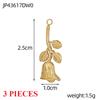 3PCS/LOT CARLIDANA Handmade Gold Plated Stainless Steel Charms, Sun Star Flower Butterfly Pendants for Bracelet Necklace Making
