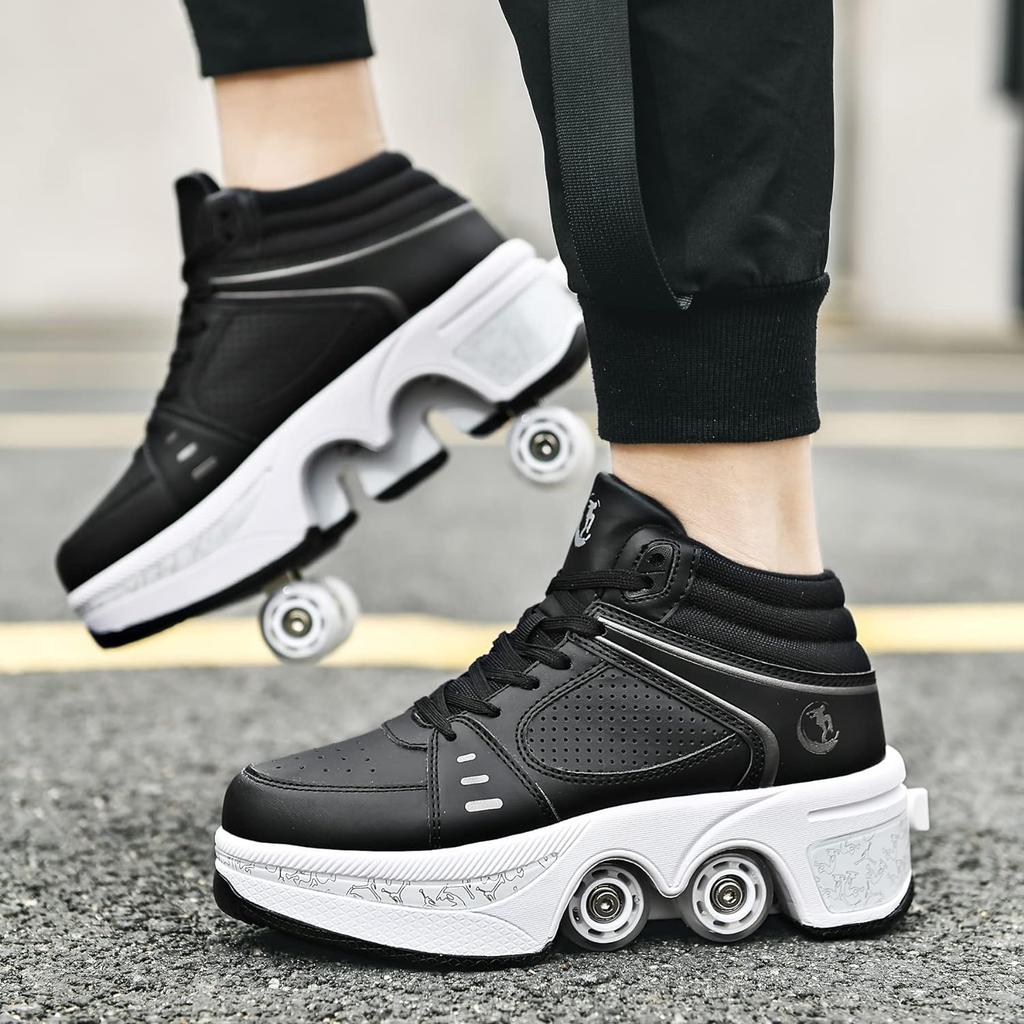 Rollschuhe für Inline 4 Automatisches Gehen Unsichtbare Riemenscheibe Schuhe Skates Schwarz ohne Mädchen, Kinder, Kinder, Anfänger, Niedlich, Skates, Räder,