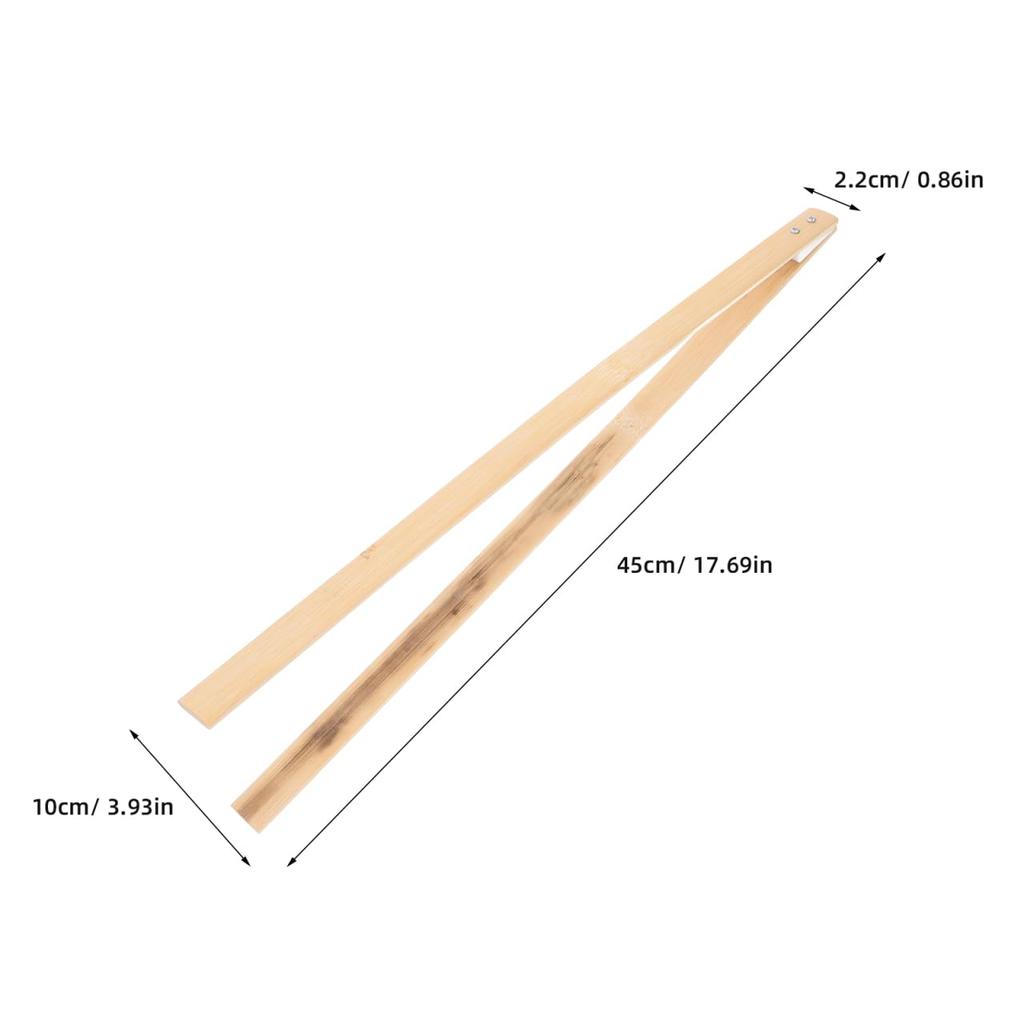JECOMPRIS Bambu Skräpplockare, 45cm, Tångtyp, för att Plocka Upp Skräp, Rengöringsverktyg för Utomhus- och Hemarbete, Miljövänliga Material