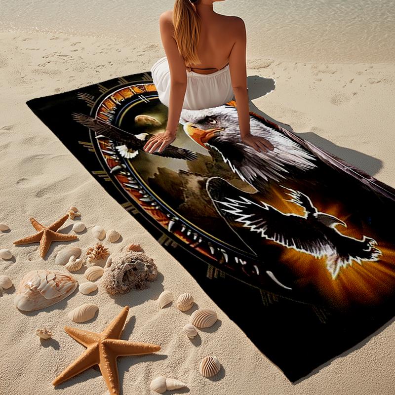 American Freedom Spirit Beach Towel, Super Soft Microfiber, Gift for Her/Him, Birthday, for Pool, Beach, Travel, Home Decor Fan gifts