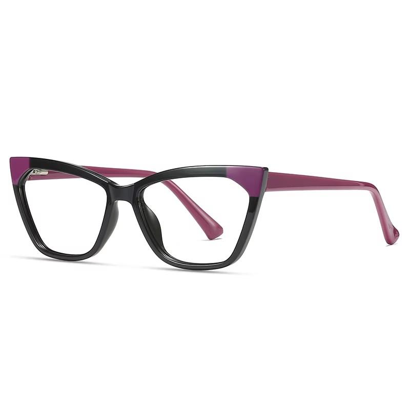 

Transparent Tea Frame Cat Eye Shortsighted/Hyperopia Prescription Eyeglasses Women Anti Blue Rays/Photochromic Optical Spectacle Single Version&1.56&Anti Blue Ray чорний