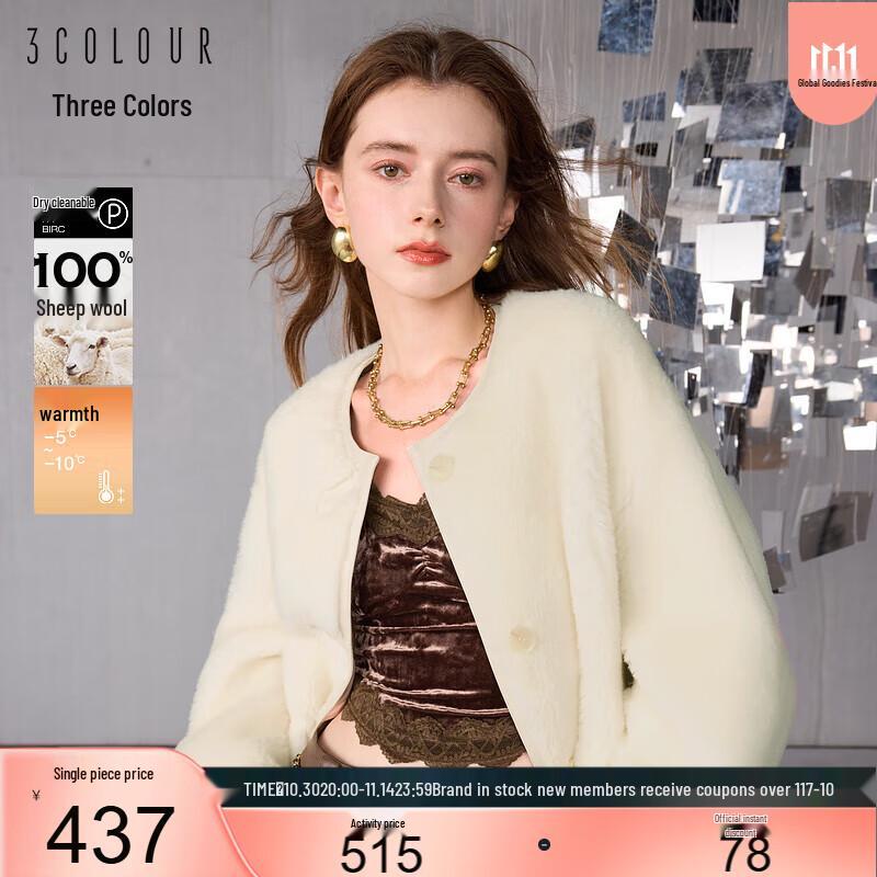 

Sancai Women s Winter Lambswool Fur Coat L