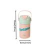 Foldable Straw Vacuum Insulated Bottle Stainless Steel Travel Tea Bottle Thermal Cup  Office Use