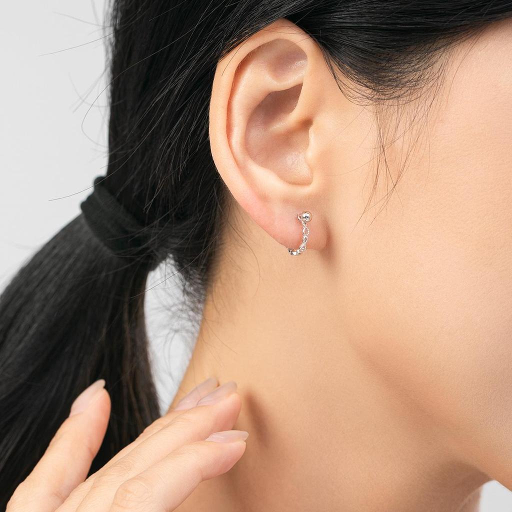 MODIAN 925 Sterling Silver Simple Infinite Love Screw Hoop Earrings Trendy Hollow Earrings For Women Girls Original Fine Jewelry