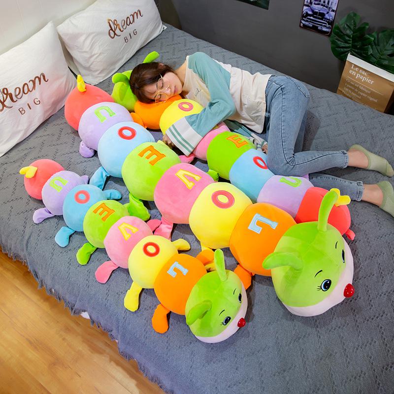 Colorful Caterpillar Plush Toy: Cartoon Centipede Pillow for Kids
