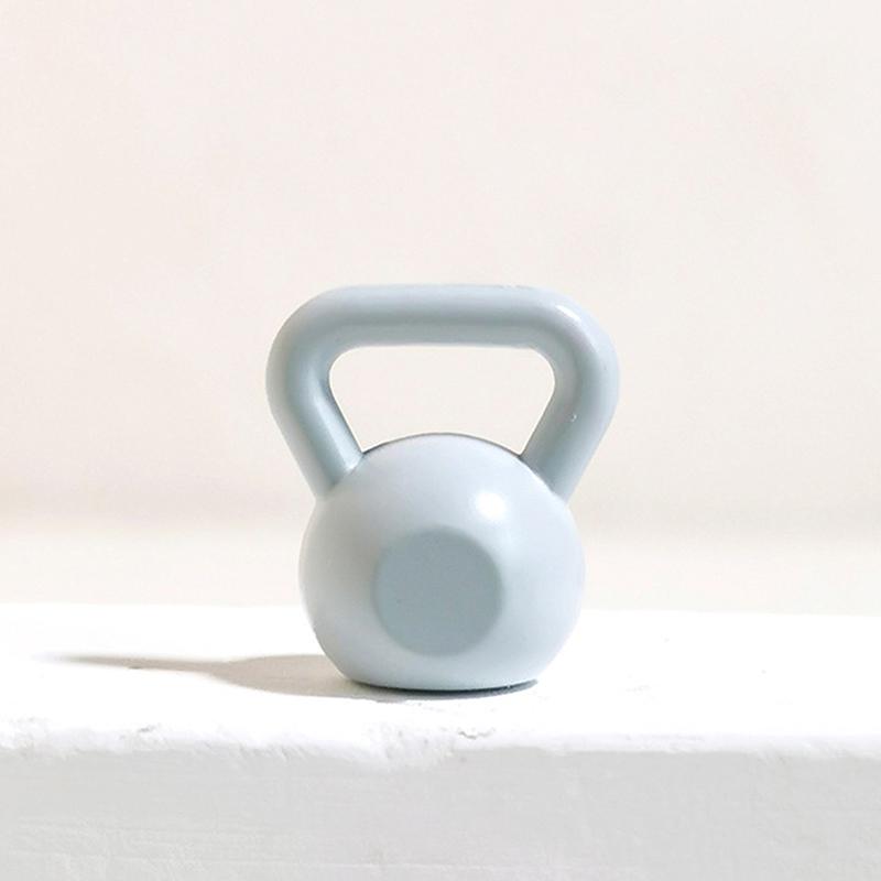 

1 шт. Кукольный домик Миниатюрная штанга гантели Миниатюрная игрушечная модель Фитнес Мини гантели Веса Подъемное оборудование Аксессуары S синий