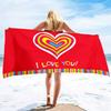 Valentine's Day Large Beach Towel for Adults and Lightweight Pool Towels Quick Dry Beach Towel Water Absorbent Towels for Travel