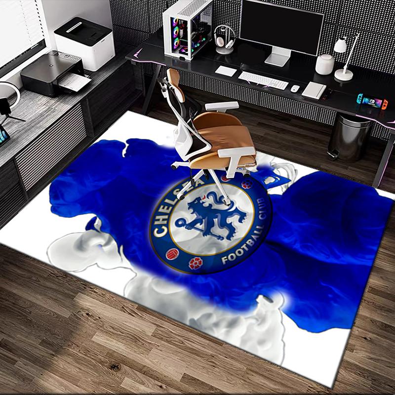 1 Stück Chelsea FC Teppich, Bequemer bedruckter Teppich für den Wohnbereich, Gemütlicher Teppich für Bürostühle