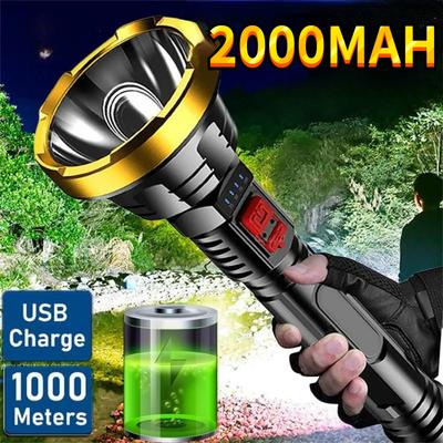 2000mAh LED Superhelle Xhp700 Lampenkern Taschenlampe Licht USB Typ-C Wiederaufladbare Taschenlampen Blitzlicht Campingausrüstung