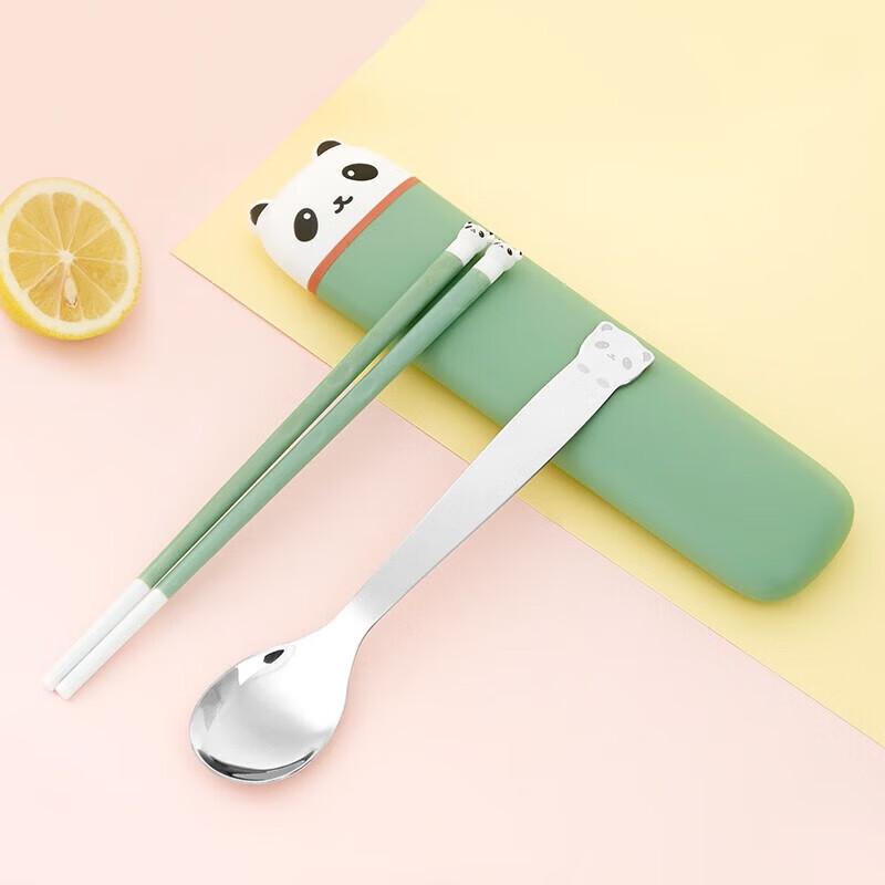 TAYOHYA Silicone Bear Portable Lunchbox & Cutlery Set