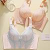 Adjustable Bra for Summer Thin Underwear with Gathered Upper Support To Prevent Sagging and Fishbone Design Without Steel Rings